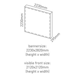 supporto banner per realizzare pareti divisorie ima2go straight