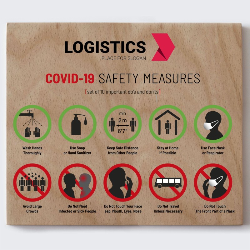 segnaletica in legno da muro, da soffitto e a bandiera Wood Sign Module 210x300 mm HxB