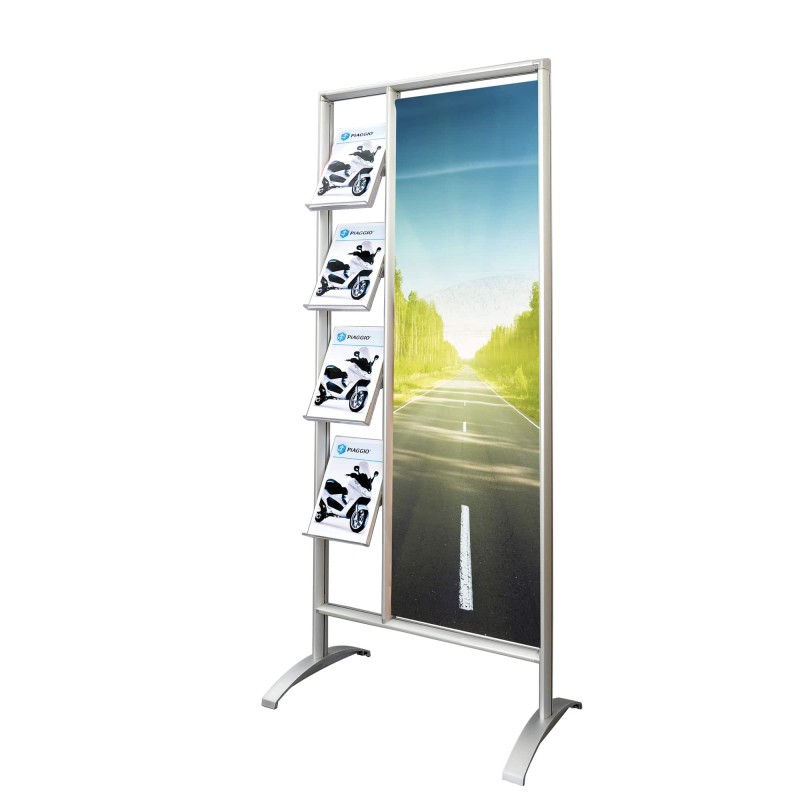 espositore con 4 ripiani inclinabili Kombi