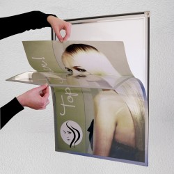 Cornice in alluminio con frontale magnetico magnedoor slim