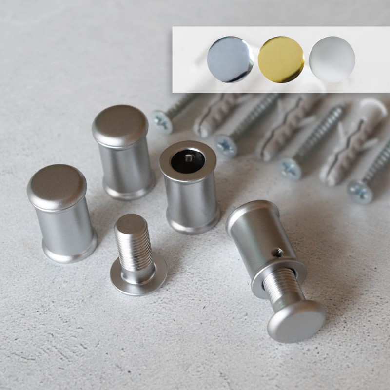 sistema di fissaggio a brugola fisso midi argento 15x21 mm HxB