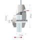 morsetto per pannelli con cavi fisso univers design