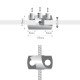 pinza laterale doppia fly pair Alluminio pinza laterale doppia fly pair Alluminio