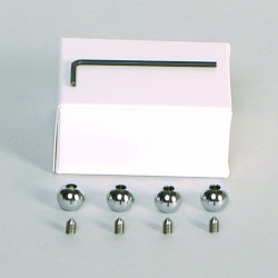 Fermo per cavi d´acciaio spessore max 1,8mm fisso perla Fermo per cavi d´acciaio spessore max 1,8mm fisso perla