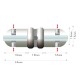 pinza laterale doppia fly signhold double cromo