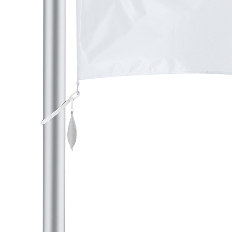 Asta per bandiera pubblicitaria color argento pirata 6000mm