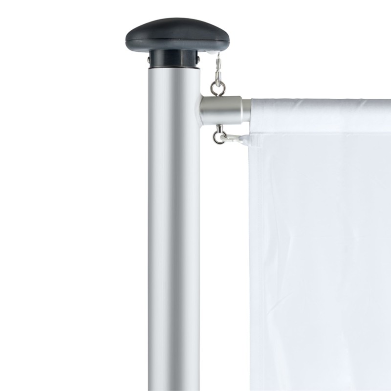 Asta per bandiera pubblicitaria color argento pirata 6000mm