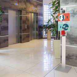 Portadispenser con termometro a infrarossi portadispenser con termometro a infrarossi Portadispenser con termometro a infrarossi portadispenser con termometro a infrarossi