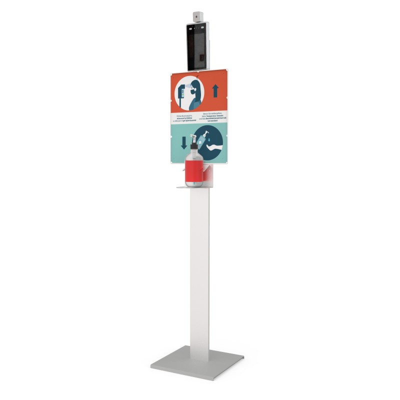 Portadispenser con termoscanner facciale Portadispenser con termoscanner facciale