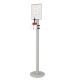 Portadispenser in alluminio anodizzato Portadispenser e portainfo regolabile
