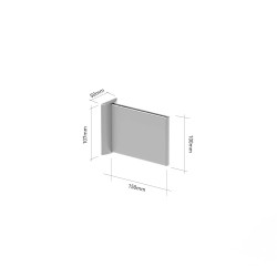 Profili di alluminio per pannelli a soffitto e a bandiera fisso flag 150 mm- set completo