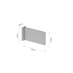 Profili di alluminio per pannelli a soffitto e a bandiera fisso flag 300 mm- set completo