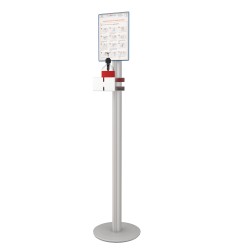 Portadispenser in alluminio anodizzato Portadispenser e portainfo regolabile Portadispenser in alluminio anodizzato Portadispenser e portainfo regolabile