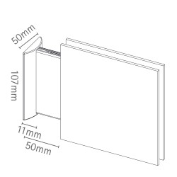 segnaletica a bandiera personalizzata in vetro temprato safepix flag personalizzato 200x400 mm HxB