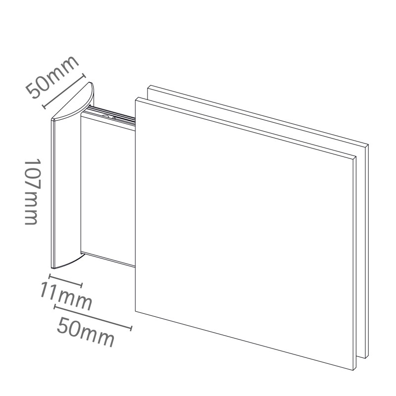 segnaletica a bandiera personalizzata in vetro temprato safepix flag personalizzato 200x400 mm HxB