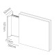 segnaletica a bandiera personalizzata in vetro temprato safepix flag personalizzato 200x400 mm HxB