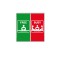 segnaletica a parete, lamierino scorrevole signcode in-out