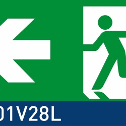 segnaletica di sicurezza luminescente signshine wall rettangolare 210x420 mm HxB E001V28L