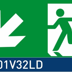 segnaletica di sicurezza luminescente signshine wall rettangolare 210x420 mm HxB E001V32LD