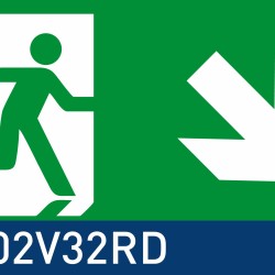 segnaletica di sicurezza luminescente signshine wall rettangolare 210x420 mm HxB E002V32RD