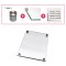 segnaletica in vetro da parete con distanziali set infoglass & steel