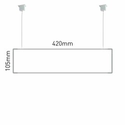 Cartello modulare intercambiabile con sistema a soffitto signcode suspension 105x420 mm HxB Cartello modulare intercambiabile con sistema a soffitto signcode suspension 105x420 mm HxB