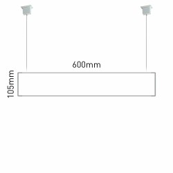 Cartello modulare intercambiabile con sistema a soffitto signcode suspension 105x600 mm HxB Cartello modulare intercambiabile con sistema a soffitto signcode suspension 105x600 mm HxB