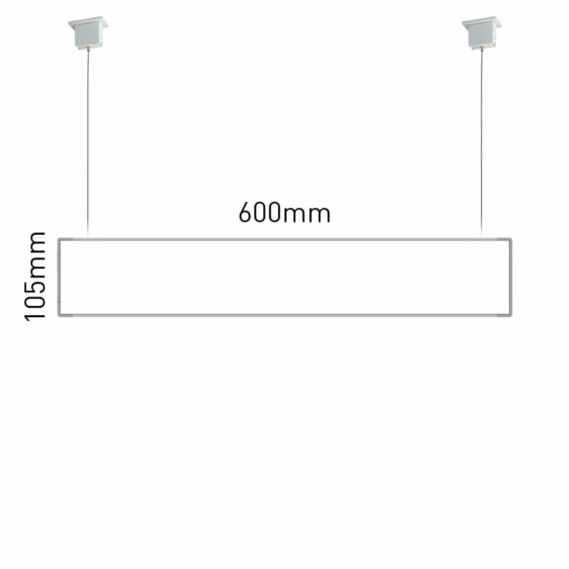 Cartello modulare intercambiabile con sistema a soffitto signcode suspension 105x600 mm HxB Cartello modulare intercambiabile con sistema a soffitto signcode suspension 105x600 mm HxB