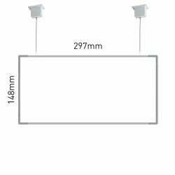 Cartello modulare intercambiabile con sistema a soffitto signcode suspension 148x297 mm HxB Cartello modulare intercambiabile con sistema a soffitto signcode suspension 148x297 mm HxB