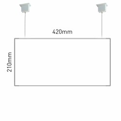 Cartello modulare intercambiabile con sistema a soffitto signcode suspension 210x420 mm HxB Cartello modulare intercambiabile con sistema a soffitto signcode suspension 210x420 mm HxB