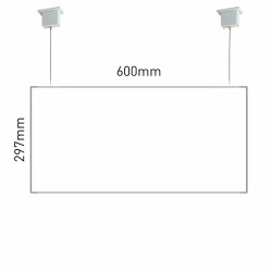Cartello modulare intercambiabile con sistema a soffitto signcode suspension 297x600 mm HxB Cartello modulare intercambiabile con sistema a soffitto signcode suspension 297x600 mm HxB