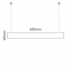 Cartello modulare intercambiabile con sistema a soffitto signcode suspension 65x600 mm HxB Cartello modulare intercambiabile con sistema a soffitto signcode suspension 65x600 mm HxB
