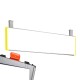 Cartello modulare intercambiabile con sistema a soffitto signcode color ceiling 210x1000 mm HxB YE-giallo-RAL1023