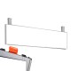 Cartello modulare intercambiabile con sistema a soffitto signcode color ceiling 210x1000 mm HxB LG-grigio chiaro-RAL7035