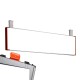 Cartello modulare intercambiabile con sistema a soffitto signcode color ceiling 210x1000 mm HxB RE-rosso-RAL3020