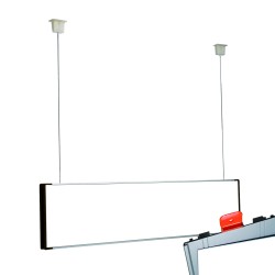 Cartello modulare intercambiabile a sospensione signcode color suspension 105x600 mm HxB BR-marrone-RAL8019 Cartello modulare intercambiabile a sospensione signcode color suspension 105x600 mm HxB BR-marrone-RAL8019