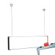 Cartello modulare intercambiabile a sospensione signcode color suspension 105x600 mm HxB BR-marrone-RAL8019