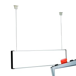 Cartello modulare intercambiabile a sospensione signcode color suspension 105x600 mm HxB AC-antracite-RAL7016 Cartello modulare intercambiabile a sospensione signcode color suspension 105x600 mm HxB AC-antracite-RAL7016