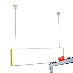 Cartello modulare intercambiabile a sospensione signcode color suspension 105x600 mm HxB YE-giallo-RAL1023 Cartello modulare intercambiabile a sospensione signcode color suspension 105x600 mm HxB YE-giallo-RAL1023