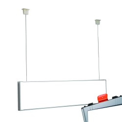 Cartello modulare intercambiabile a sospensione signcode color suspension 105x600 mm HxB LG-grigio chiaro-RAL7035 Cartello modulare intercambiabile a sospensione signcode color suspension 105x600 mm HxB LG-grigio chiaro-RAL7035