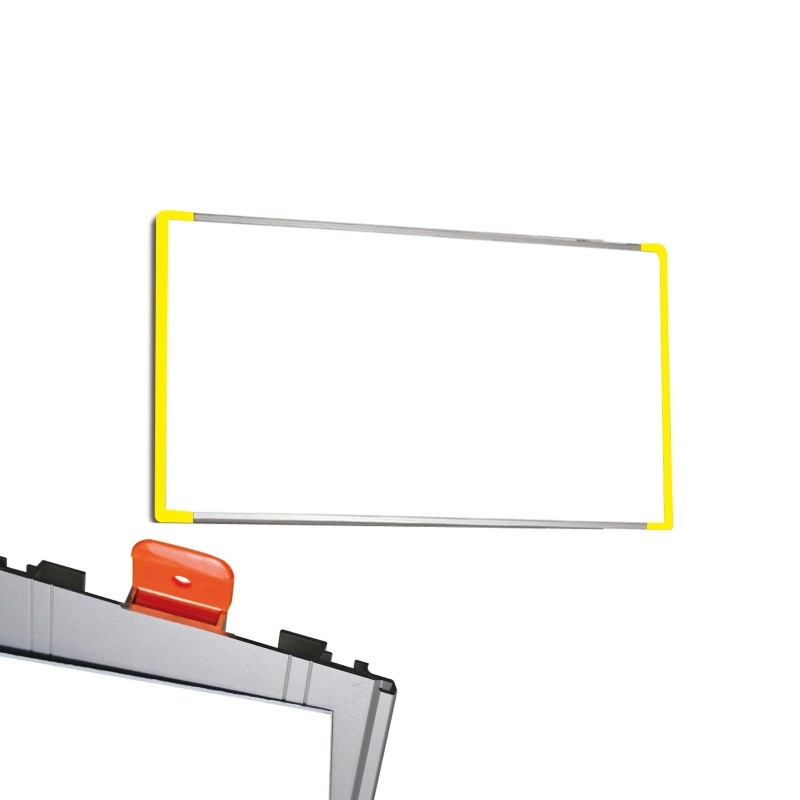 Cartello modulare intercambiabile a parete signcode color wall 105x297 mm HxB YE-giallo-RAL1023