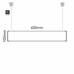 Cartello modulare intercambiabile a sospensione signcode color suspension 105x600 mm HxB AC-antracite-RAL7016 Cartello modulare intercambiabile a sospensione signcode color suspension 105x600 mm HxB AC-antracite-RAL7016