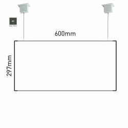 Cartello modulare intercambiabile a sospensione signcode color suspension 297x600 mm HxB AC-antracite-RAL7016 Cartello modulare intercambiabile a sospensione signcode color suspension 297x600 mm HxB AC-antracite-RAL7016