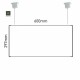 Cartello modulare intercambiabile a sospensione signcode color suspension 297x600 mm HxB AC-antracite-RAL7016