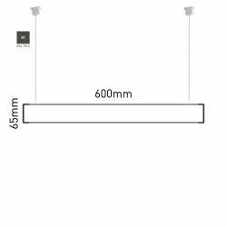 Cartello modulare intercambiabile a sospensione signcode color suspension 65x600 mm HxB AC-antracite-RAL7016 Cartello modulare intercambiabile a sospensione signcode color suspension 65x600 mm HxB AC-antracite-RAL7016