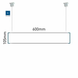Cartello modulare intercambiabile a sospensione signcode color suspension 105x600 mm HxB BL-blu-RAL5005 Cartello modulare intercambiabile a sospensione signcode color suspension 105x600 mm HxB BL-blu-RAL5005