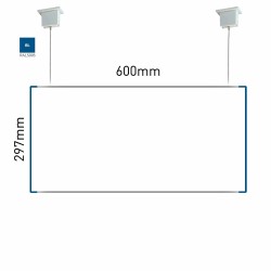 Cartello modulare intercambiabile a sospensione signcode color suspension 297x600 mm HxB BL-blu-RAL5005 Cartello modulare intercambiabile a sospensione signcode color suspension 297x600 mm HxB BL-blu-RAL5005