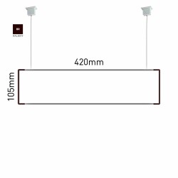 Cartello modulare intercambiabile a sospensione signcode color suspension 105x420 mm HxB BR-marrone-RAL8019 Cartello modulare intercambiabile a sospensione signcode color suspension 105x420 mm HxB BR-marrone-RAL8019