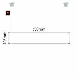 Cartello modulare intercambiabile a sospensione signcode color suspension 105x600 mm HxB BR-marrone-RAL8019 Cartello modulare intercambiabile a sospensione signcode color suspension 105x600 mm HxB BR-marrone-RAL8019