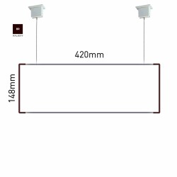 Cartello modulare intercambiabile a sospensione signcode color suspension 148x420 mm HxB BR-marrone-RAL8019 Cartello modulare intercambiabile a sospensione signcode color suspension 148x420 mm HxB BR-marrone-RAL8019